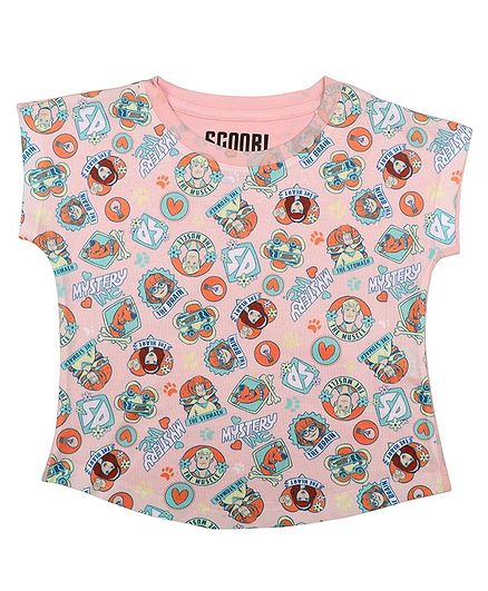 Scooby-Doo By Crossroads Short Sleeves Character Print Top - Pink