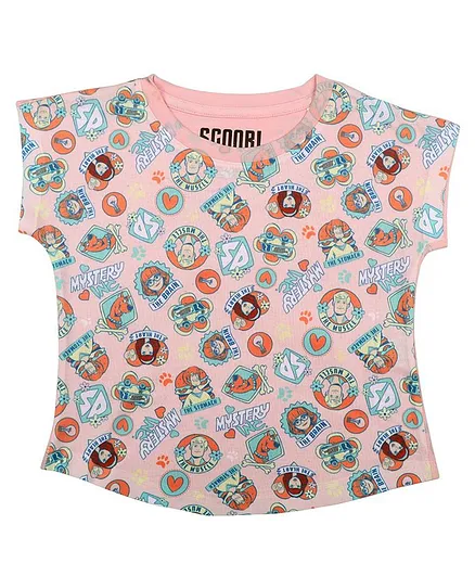 Scooby-Doo By Crossroads Short Sleeves Character Print Top - Pink