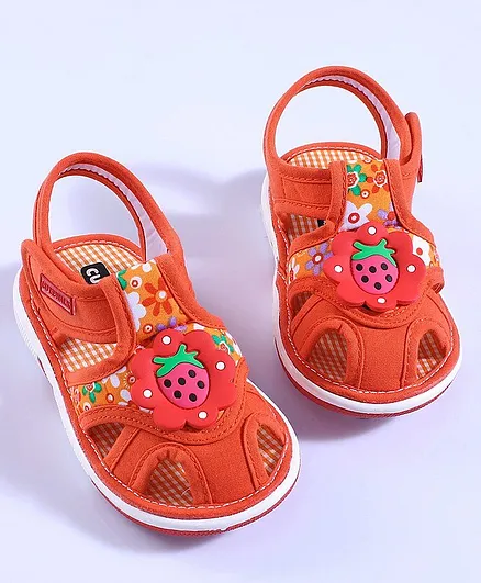 Cute Walk by Babyhug Closed Toe Sandals - Orange
