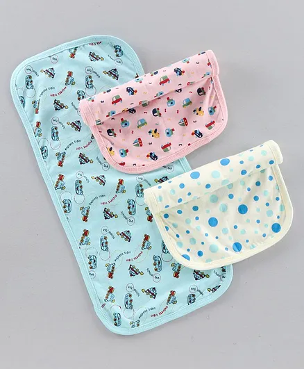Tango Infant Burp Cloths Pack of 3 -Pink Yellow Blue