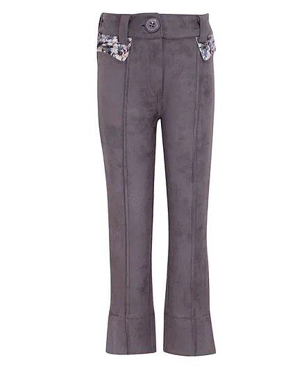 Cutecumber Solid Colour Full Length Trouser - Grey