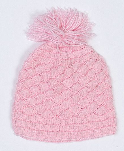 USHA ENTERPRISES Pom Pom Detailing Cap - Baby Pink