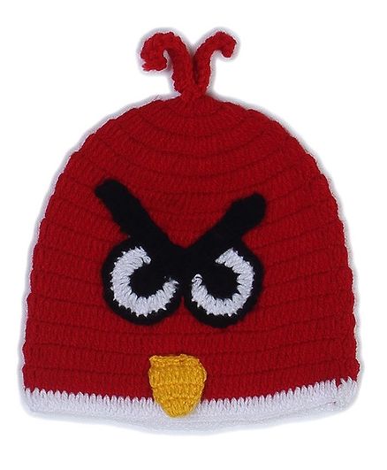 USHA ENTERPRISES Bird Crochet Cap - Red