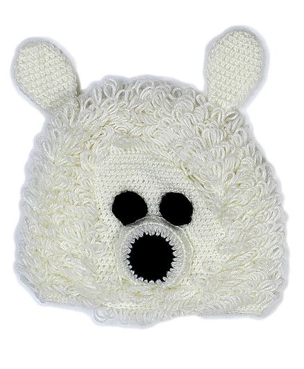 USHA ENTERPRISES Handmade Animal Design Cap - Cream