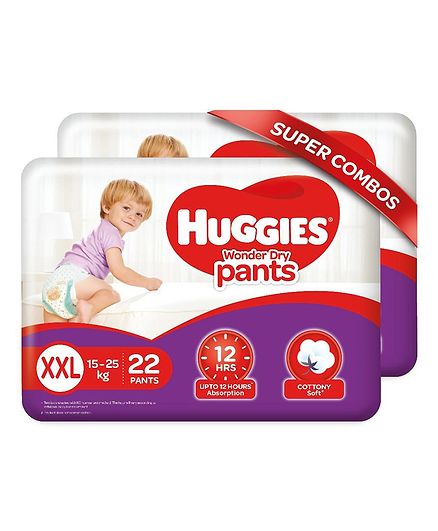 Huggies Wonder Pants Diapers XX Large Pack of 2 - 22 Pieces Each