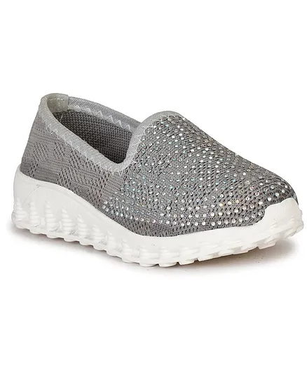 Buckled Up Stud Shoes - Grey