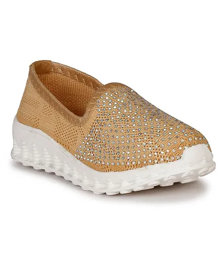 Buckled Up Stud Shoes - Beige