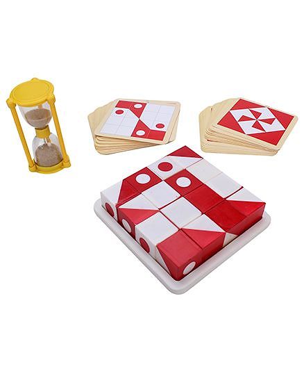 Ratnas Pattern Cube - Red and White