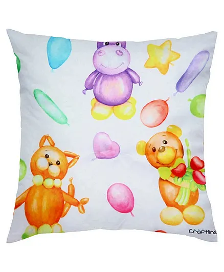 Craftlinen Reversible Cushion Cover Digital Print - Multicolor