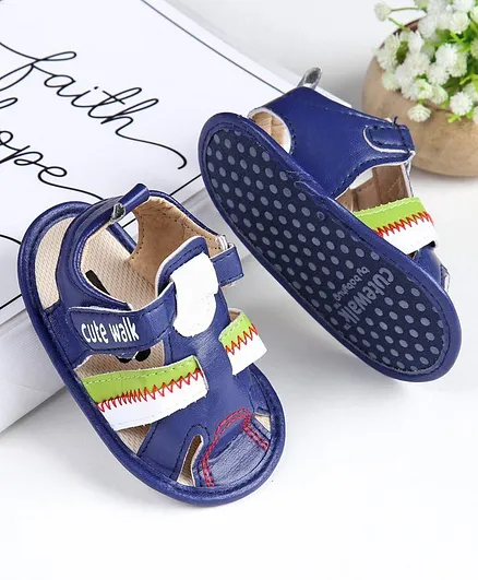 Cute Walk by Babyhug Booties - Blue