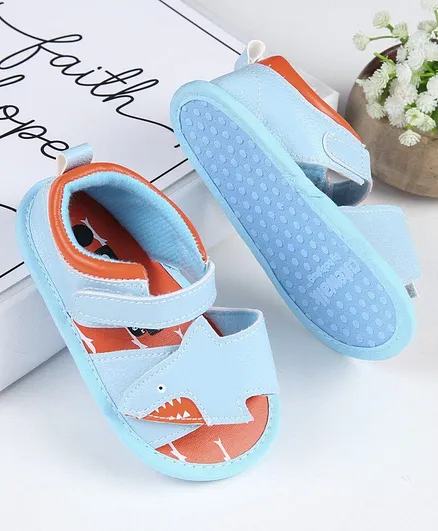 Cute Walk by Babyhug Sandals Style Booties Whale Patch - Grey