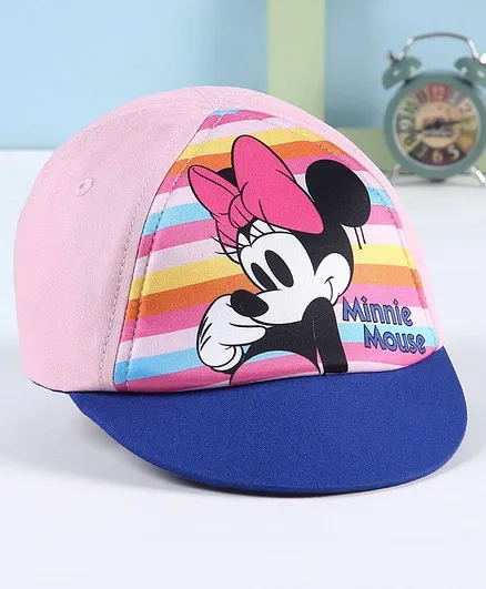 Babyhug Summer Cap Minnie Print Pink - Diameter 15 cm
