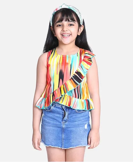 Cutiekins Sleeveless Colourful Top - Multi Colour