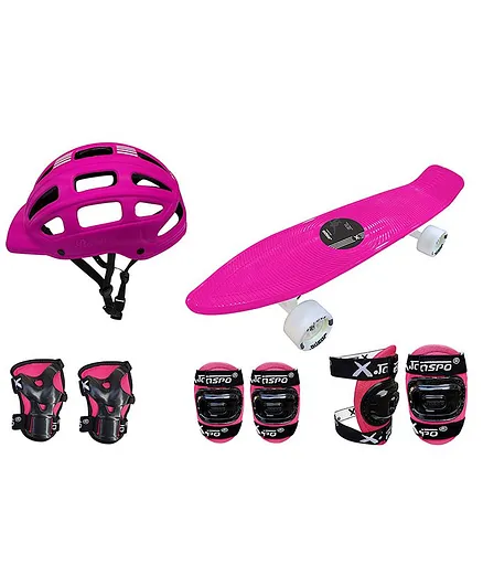 Jaspo Ride on Penny Board Intact Skateboard Combo Set - Pink