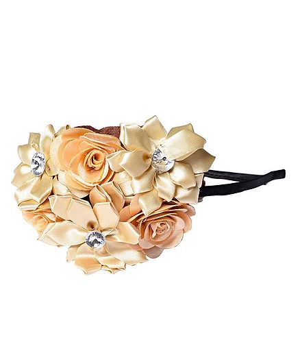 PinkChick Foam Flower Detailing Hair Band - Beige
