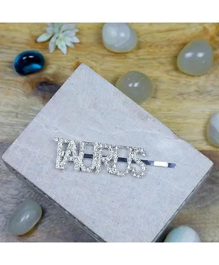Arendelle Studded Taurus Design Hair Pin - Silver