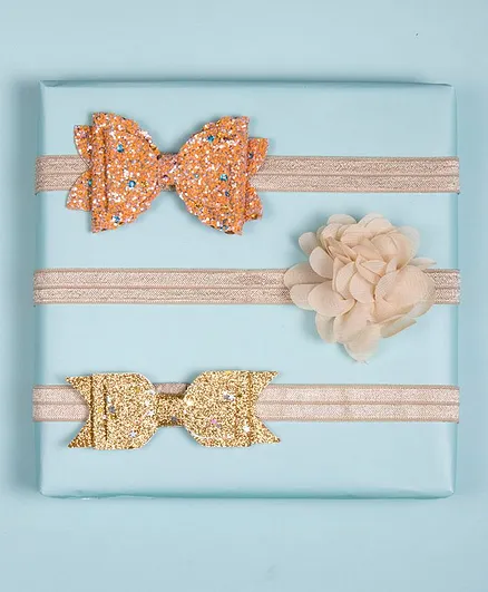 Arendelle Flowers And Bows Set Of 3 Headbands - Multi