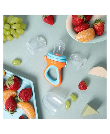 Kicks & Crawl 2 in 1 Fruit Feeder & Nibbler - Blue & Orange