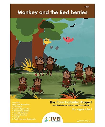 IVEI Panchatantra Monkey & The Red Berries Story Based Activity Book - English
