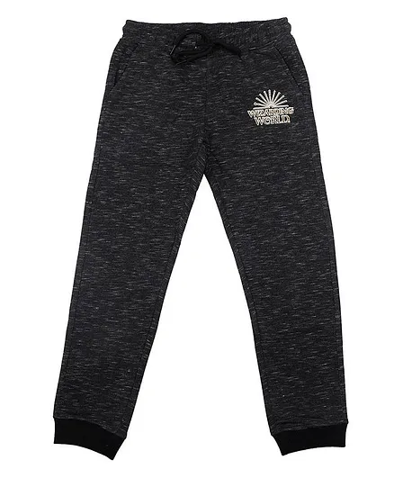 Harry Potter By Crossroads Full Length Heather Pattern Joggers - Black
