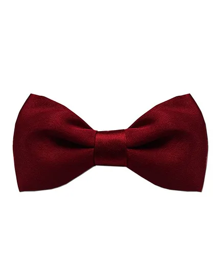 NEO NATIVES Solid Colour Satin Bow Tie - Maroon