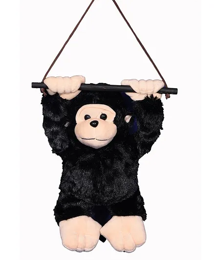 D&Y Handing Monkey Soft Toy Black - Height 25 cm