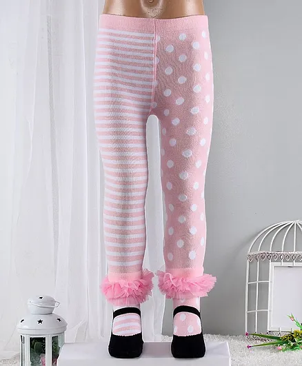 Hoppipola Polka Dotted Tights - Pink