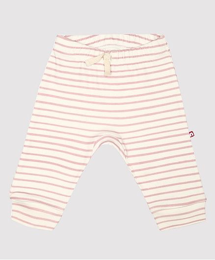 Nino Bambino 100% Organic Cotton Stripped Leggings - Cream