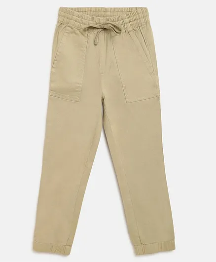 Campana Solid Full Length Joggers - Beige