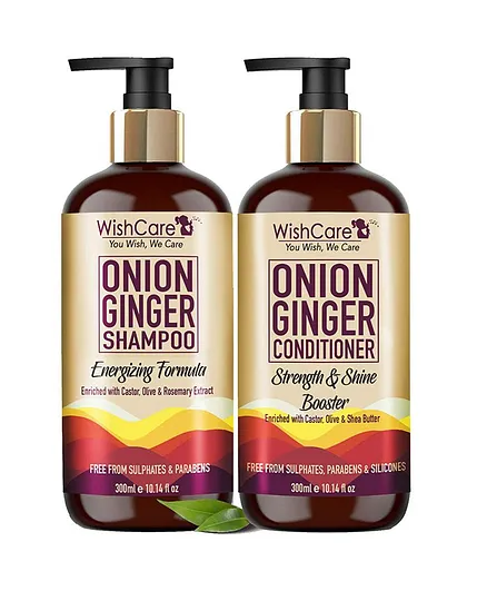 WishCare Onion Ginger Shampoo & Conditioner Kit - 300 ml each