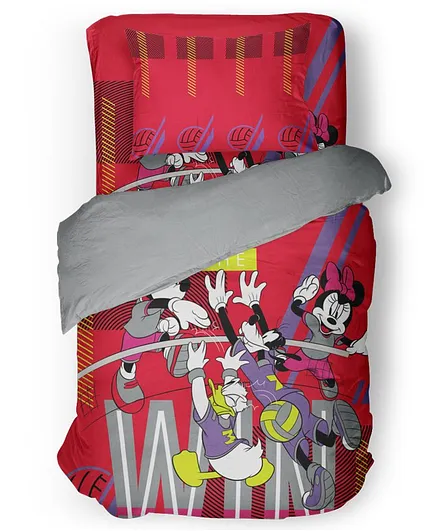 Disney Veyron Mickey Mouse Super Soft Single Bed Winter Comforter - Red