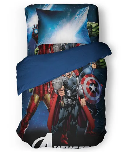 Marvel Avengers Cotton Single Cotton Bed Comforter - Blue