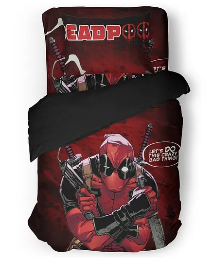 Marvel Deadpool Cotton Single Cotton Bed Comforter - Red