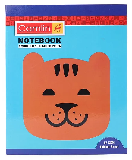 Camlin Unruled Notebook Animal Print Blue Brown - 164 Pages