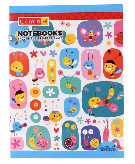 Camlin Single Line Notebook Honey Bee Print - 68 Pages