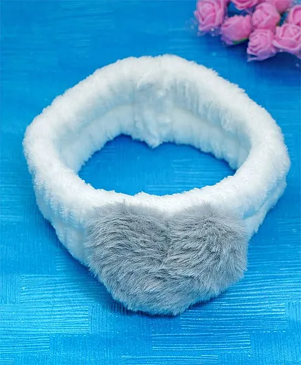 KIDLINGSS Heart Applique Headband - White & Grey