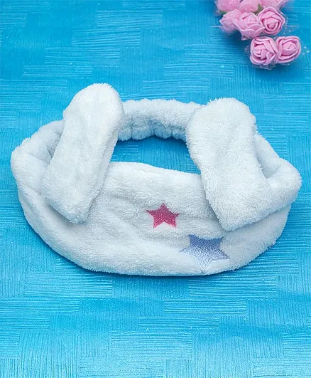 KIDLINGSS Star Patch Bunny Ears Headband - Light Blue