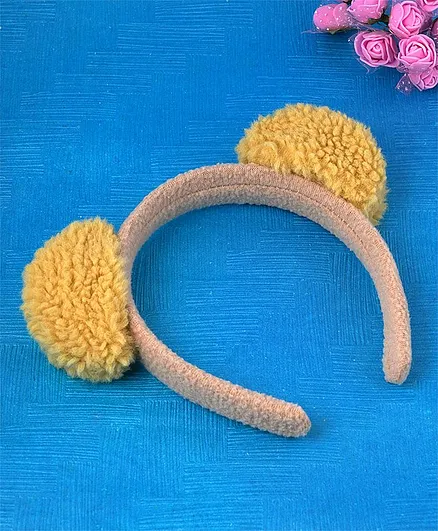KIDLINGSS Pom Pom Applique Hair Band - Yellow