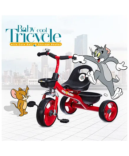 NHR Kiwi Super-Duper Cool Tricycle With Storage Basket - Red