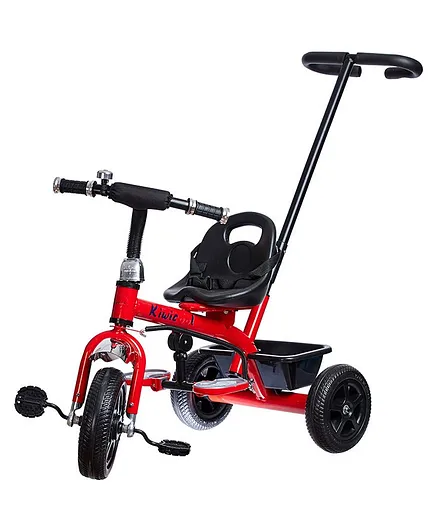 NHR Easy Ride Tricycle With Parental Push Handle - Red