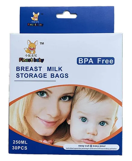 The Little Lookers Breast Milk Storage Bags Pack of 30 - 250 ml Each