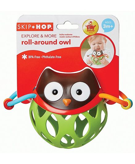 Skip Hop Explore & More Roll Around Owl Rattle - Green
