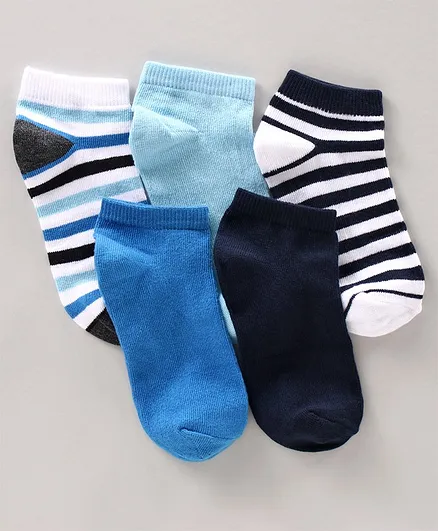 Pine Kids Anti Microbial Wash Socks Stripes Pack of 5 - Multicolor