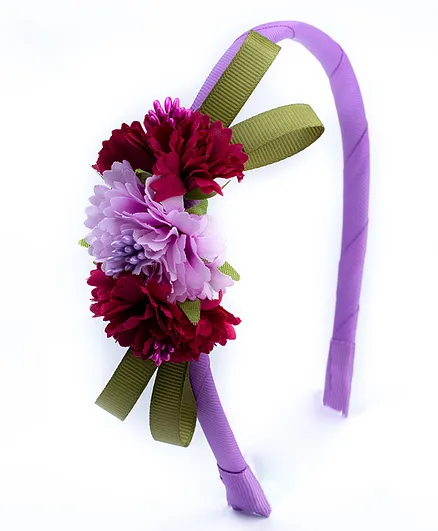 Ribbon candy Decorative Flowers Hair Band - Purple