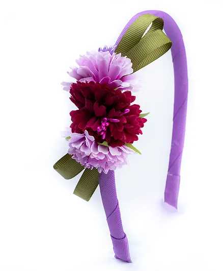 Ribbon candy Decorative Flowers Hair Band - Purple