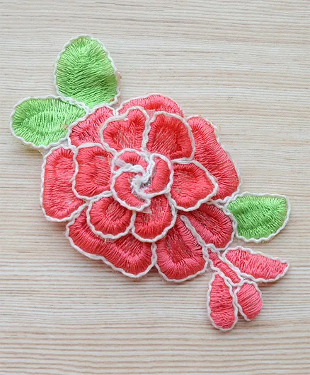 Pretty Ponytails Rose Hair Clip - Red & White