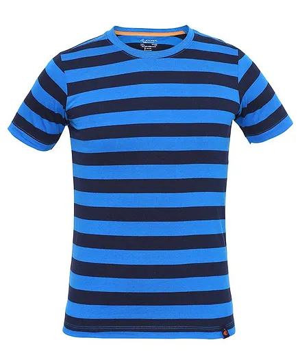 Jockey Half Sleeves Striped Tee - Blue