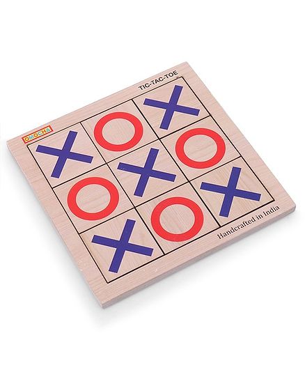 Omocha Tic Tac Toe Board Puzzle Brown - 10 Pieces