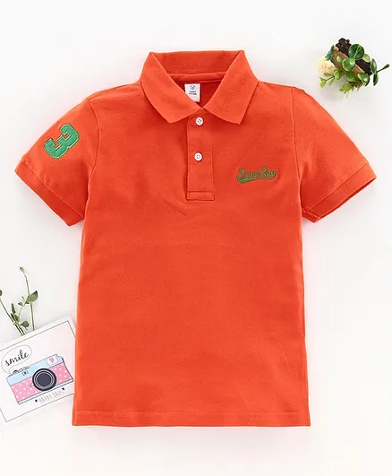 ToffyHouse Half Sleeves Polo T-Shirt - Orange