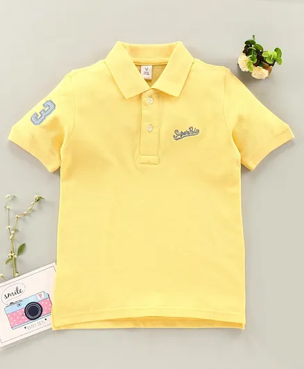 ToffyHouse Half Sleeves Polo T-Shirt - Light Yellow